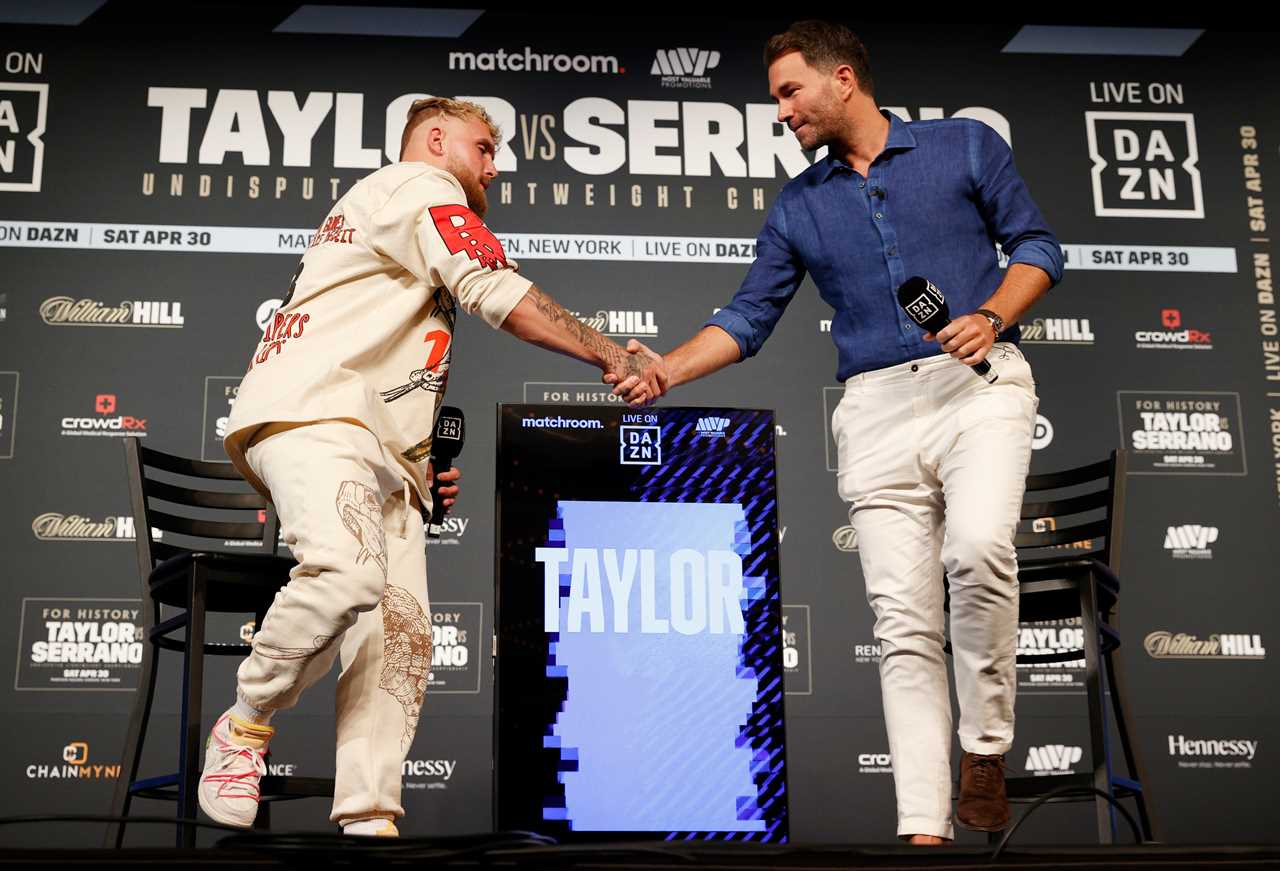 Eddie Hearn announces new Taylor vs Serrano Bet where Jake Paul will fight a promoter of his choice