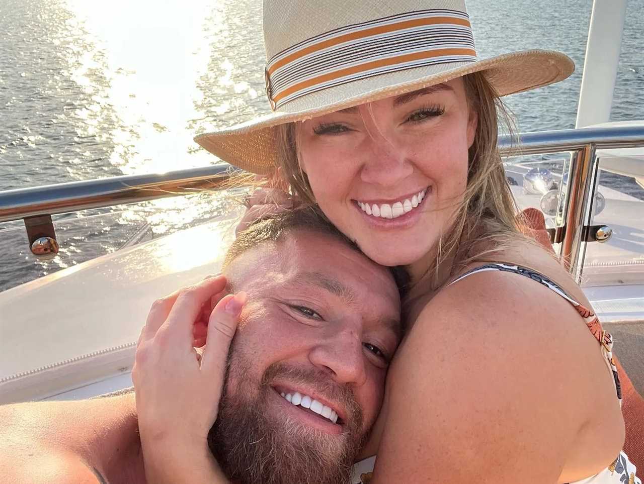 Conor McGregor relaxes with fiancee Dee Devlin on luxury yacht as UFC legend enjoys holiday on £2.4m Lamborghini boat