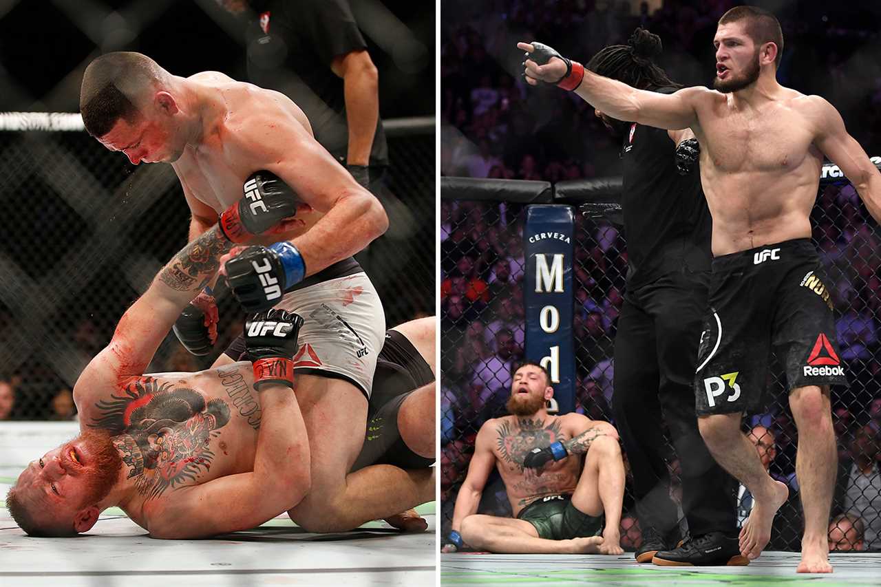 Nate Diaz, left, Khabib Nurmagomedov, right, and Jon Jones all hit back at <a href=