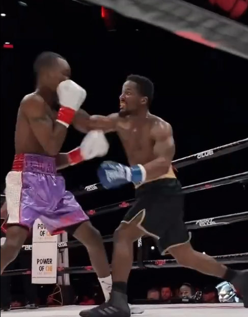 Jurmain McDonald, an electrician, brutally knocks Evan Holyfield out as a boxing legend.