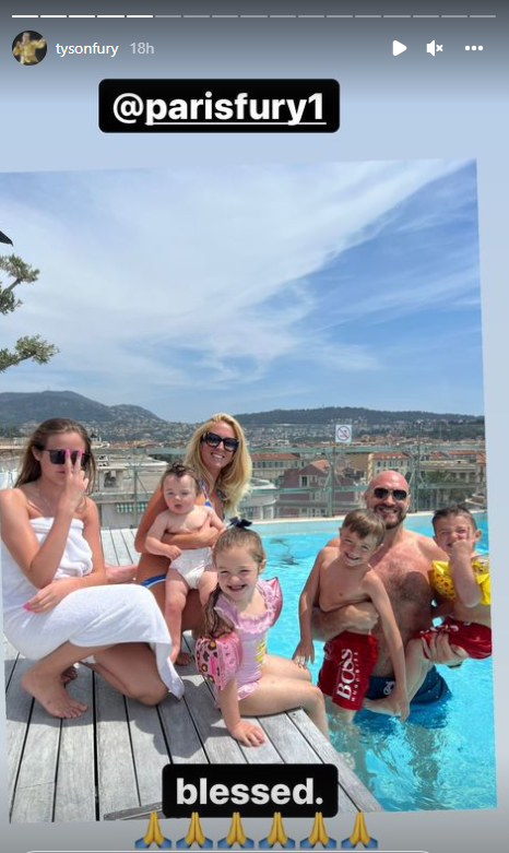 If Carlsberg made wives - Tyson Fury films Paris in a bikini on vacation before drinking a lot of beer with his dad John