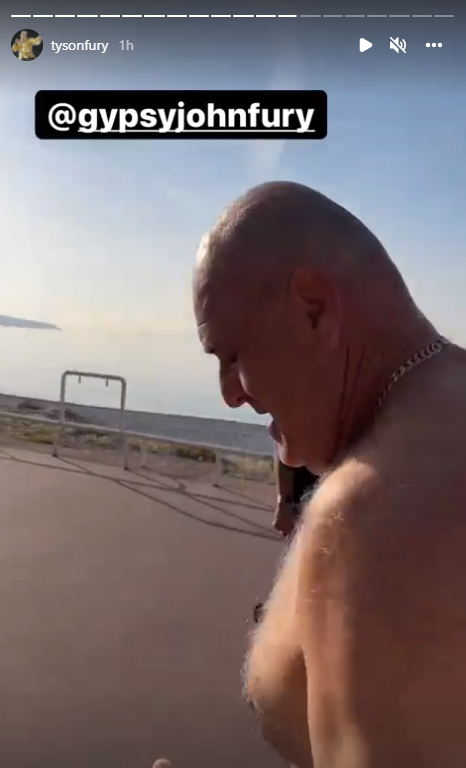 If Carlsberg made wives - Tyson Fury films Paris in a bikini on vacation before drinking a lot of beer with his dad John