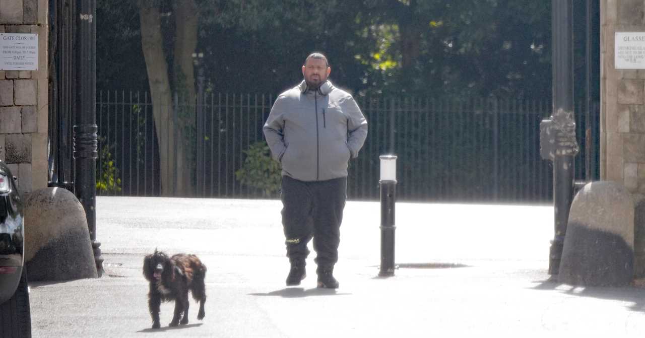 Prince Naseem Hamed, who rents a PS1.4m house near the Queen, is pictured strolling around Windsor Castle