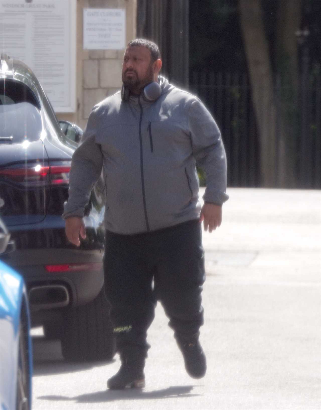 Prince Naseem Hamed, who rents a PS1.4m house near the Queen, is pictured strolling around Windsor Castle