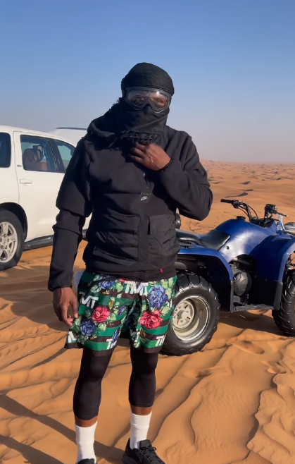 Floyd Mayeather's luxurious Dubai trip, which includes yacht parties and indoor snowboarding, is featured in this article.