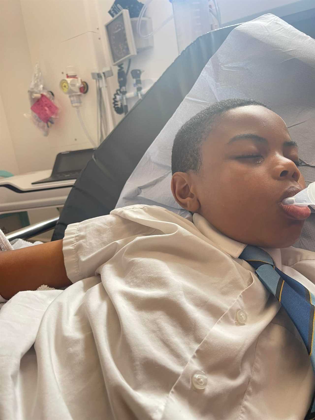 Gary Neville and Anthony Joshua are among the sports stars who support an 11-year old boy who lost his finger fleeing from vile bullies
