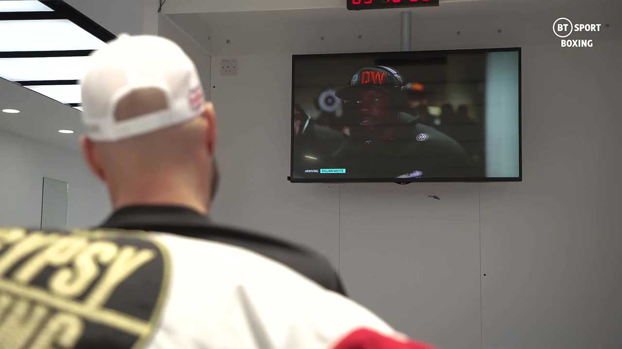 Paris spots Tyson Fury as a challenger in the dressing room of Tyson Fury before Dillian Whyte fight.