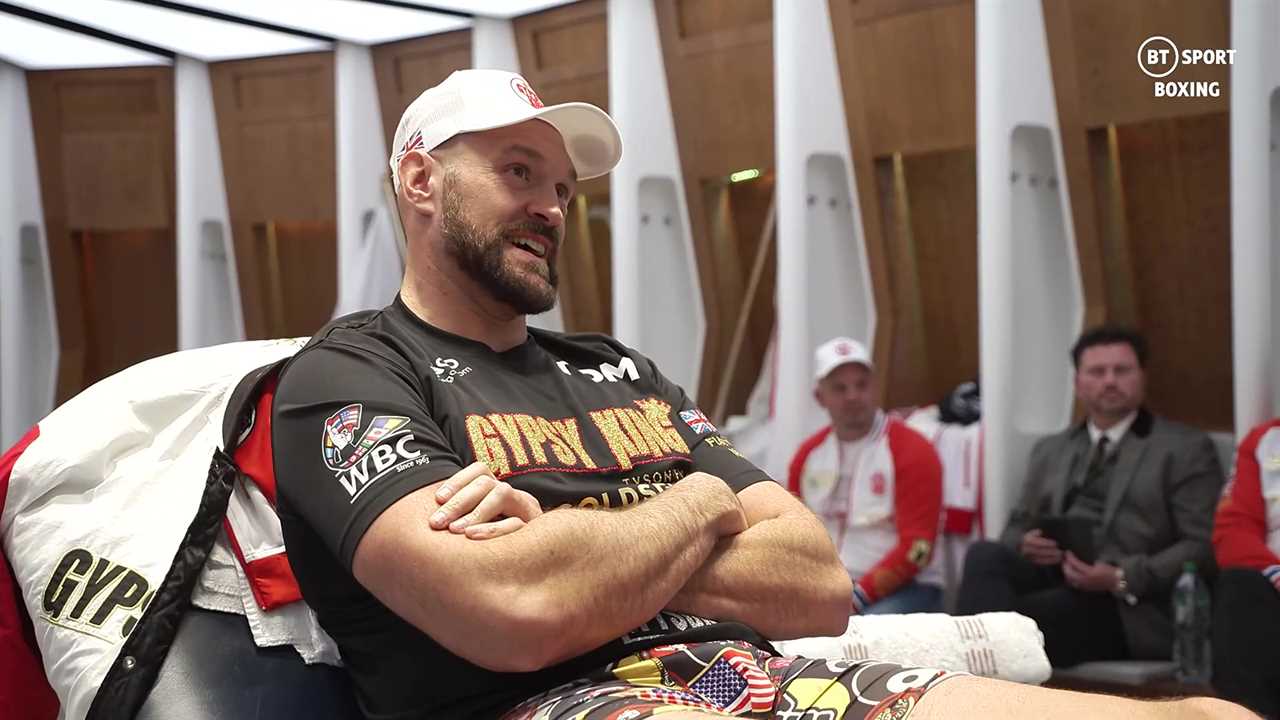 Paris spots Tyson Fury as a challenger in the dressing room of Tyson Fury before Dillian Whyte fight.