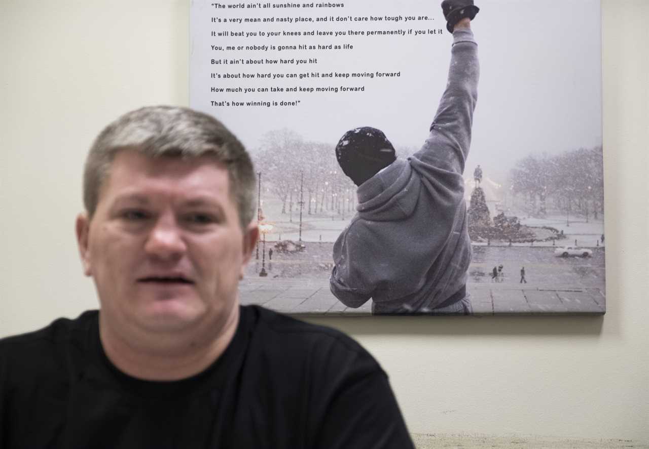 Watch Hatton work out on pads as boxing legend shows off incredible body transformation