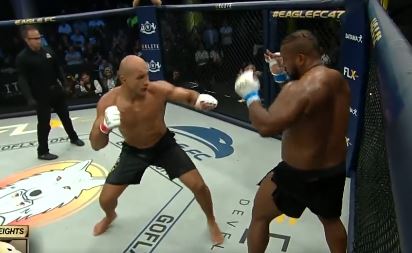 Horrific moment former UFC champ Junior dos Santos dislocated shoulder during fight as concerned opponent stops bout