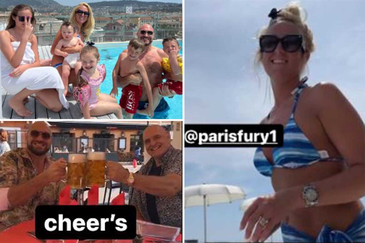Tyson Fury made Paris kiss his wife Paris as he retired after allowing her to bring all of his beer on holiday