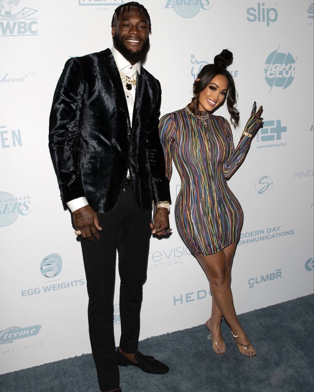 Telli Swift, Deontay Wilder's girlfriend, writes an emotional post about her feelings after a boxer unveiled a statue