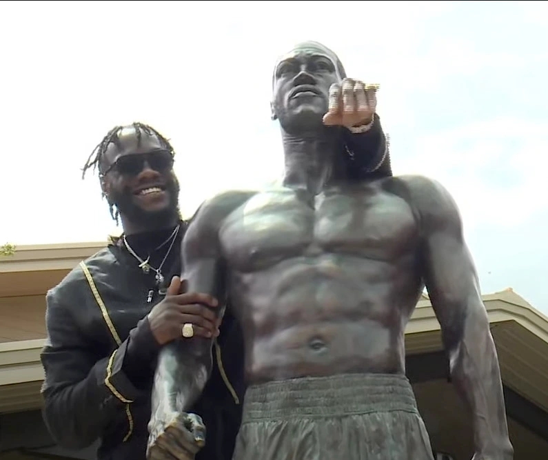 Telli Swift, Deontay Wilder's girlfriend, writes an emotional post about her feelings after a boxer unveiled a statue