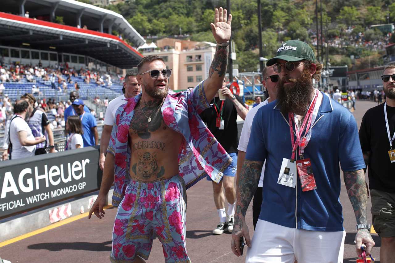 Conor McGregor and Mason Mount, Prem stars, show their stuff in the paddock while A-listers flock for the glamorous Monaco Grand Prix