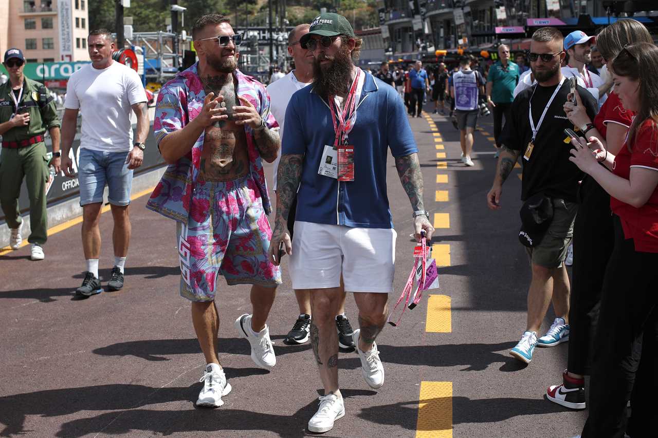 Conor McGregor and Mason Mount, Prem stars, show their stuff in the paddock while A-listers flock for the glamorous Monaco Grand Prix