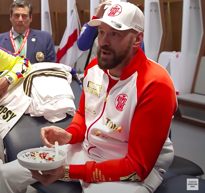 Tyson Fury’s final pre-fight diet before KOing Dillian Whyte revealed including strawberries and cream hours before win