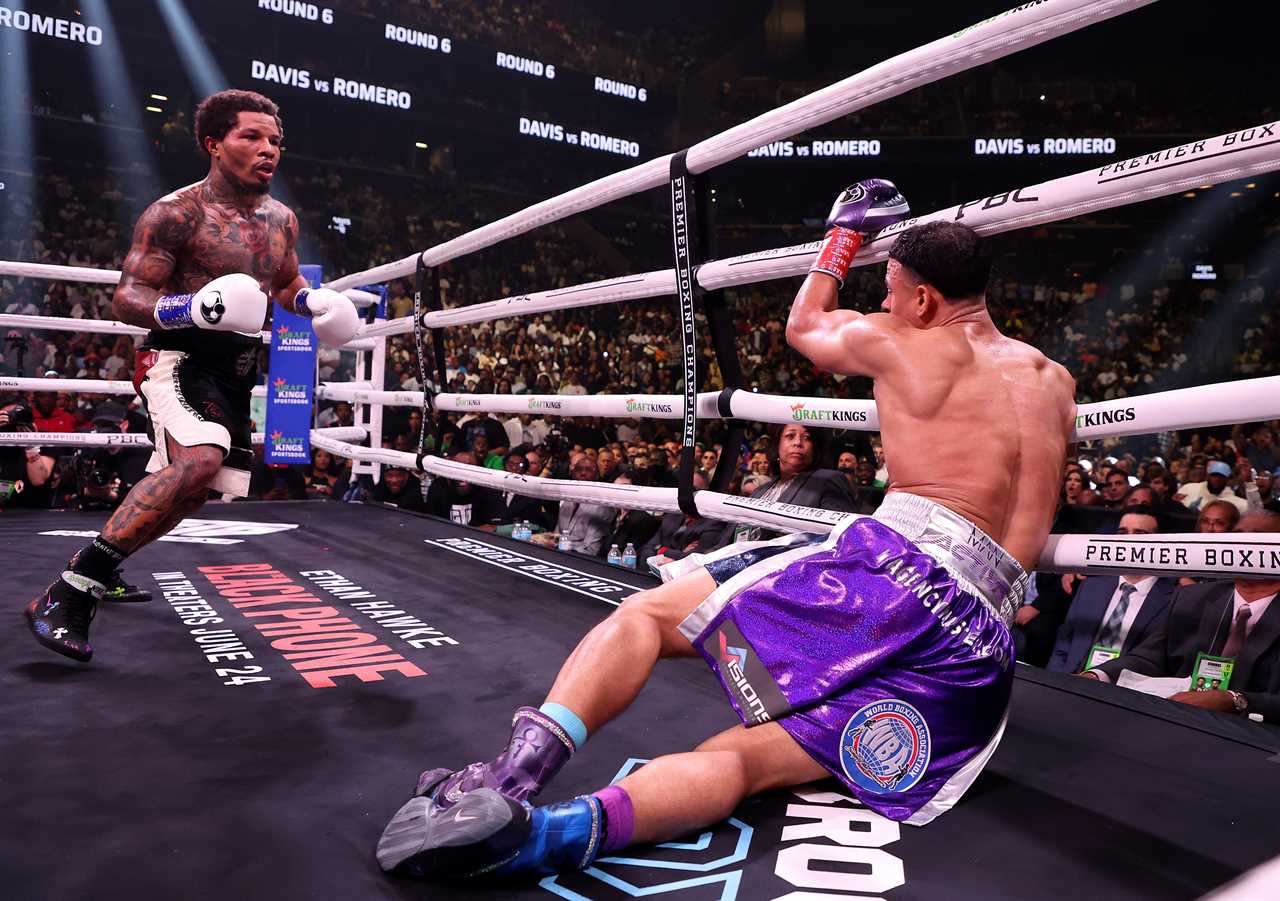 Watch ringside footage of Gervonta Davis’ brutal KO against Rolando Romero as US star admits ‘I didn’t throw it hard’