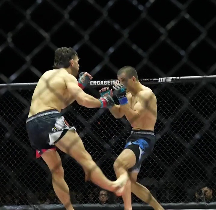 UFC hopeful Jack Becker suffers horrific broken leg which snaps in two after having kick checked by rival in MMA fight