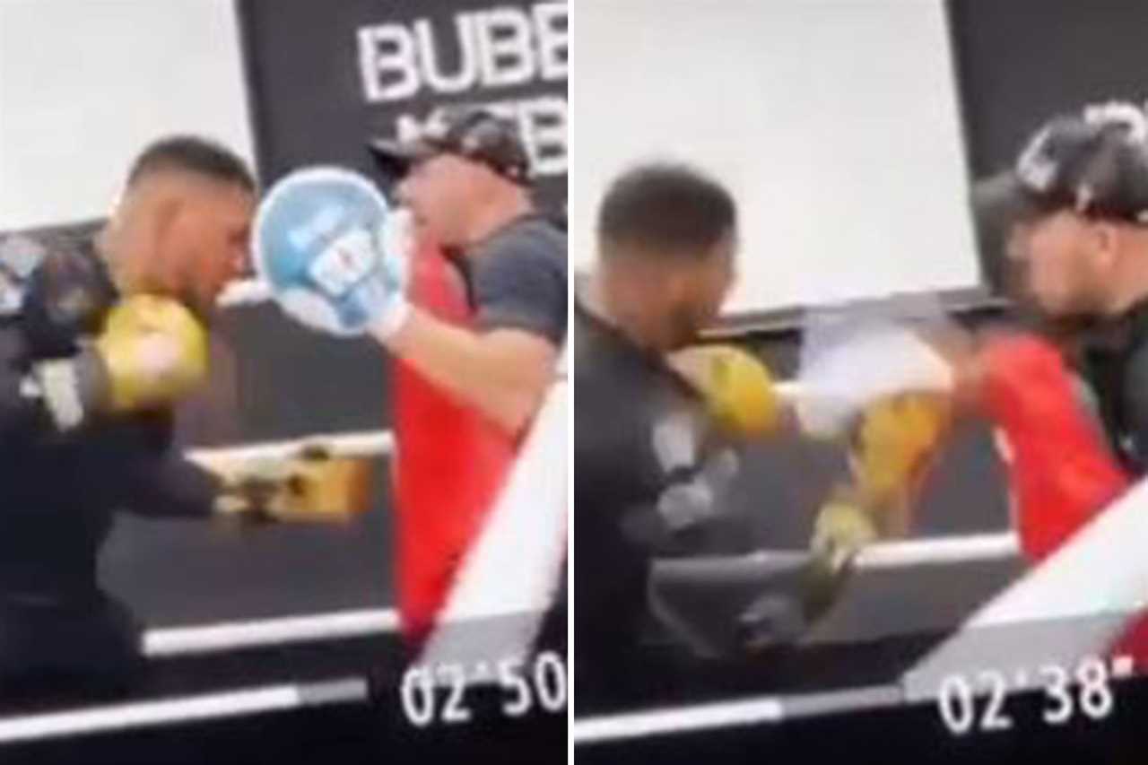 ‘Lord knows I try’ – Anthony Joshua looks sharp as he begins training to win back world title belts from Oleksandr Usyk