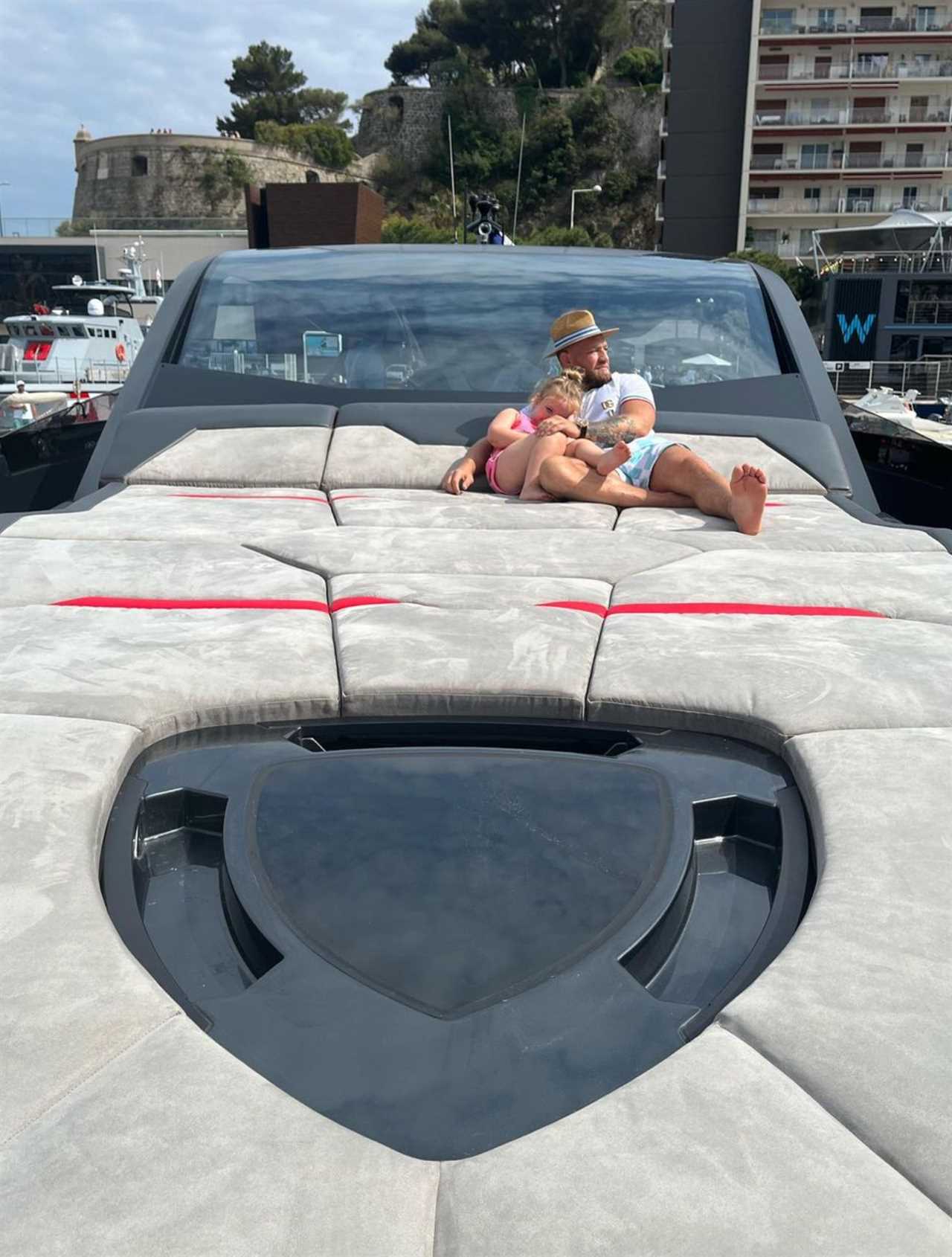 Conor McGregor is on holiday at Monaco Grand Prix with F1 legends, and he drives a EUR3m Lamborghini superyacht.