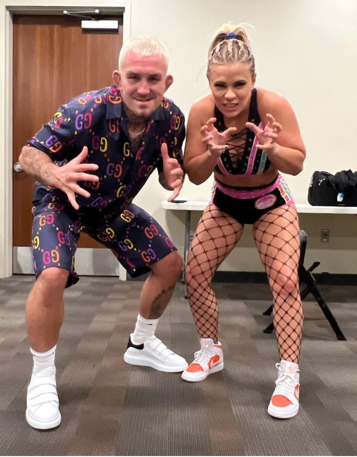 After Austin Vanderford, an ex-UFC star, makes his wrestling debut, Paige VanZant and Austin Vanderford took to the streets and pool of Las Vegas.