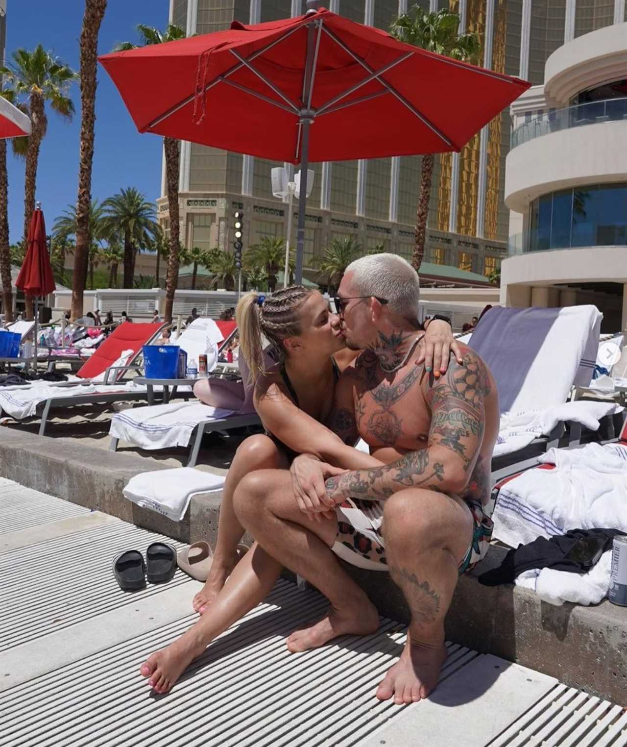 After Austin Vanderford, an ex-UFC star, makes his wrestling debut, Paige VanZant and Austin Vanderford took to the streets and pool of Las Vegas.
