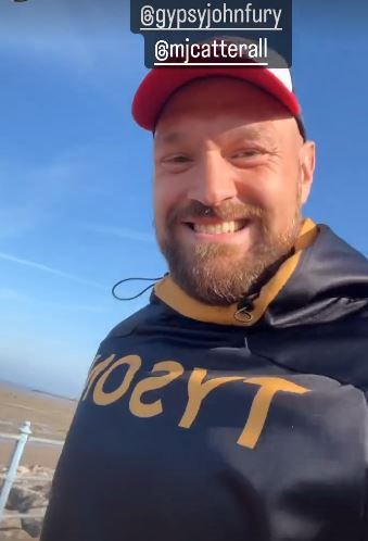 Tyson Fury butchers two training sessions, before going on a run with dad John to keep Brit fit during retirement