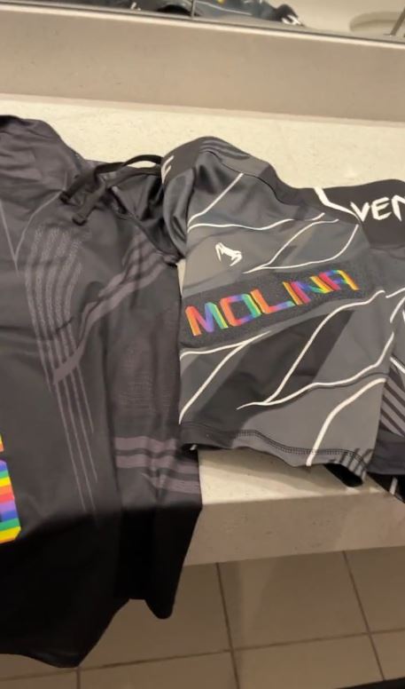 UFC star Jeff Molina was told that he would 'burn in hell' by bigoted supporters for supporting Pride Month with rainbow-colored fight kit