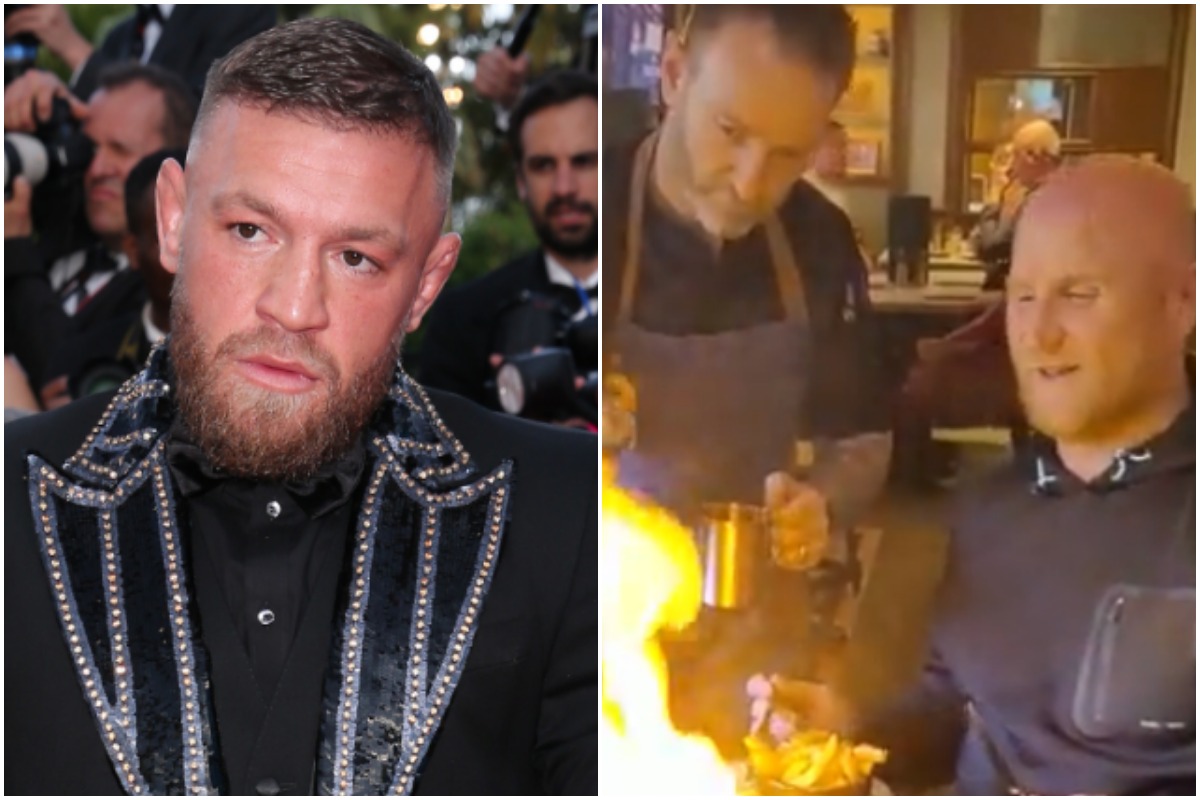 Conor McGregor party in the smoking area at his Black Forge Inn, as UFC star dances with whiskey before returning