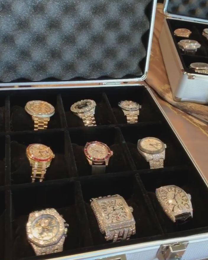 Floyd Mayweather, boxing legend, flaunts 41 watches with diamond-encrusted dials worth an astonishing $20million