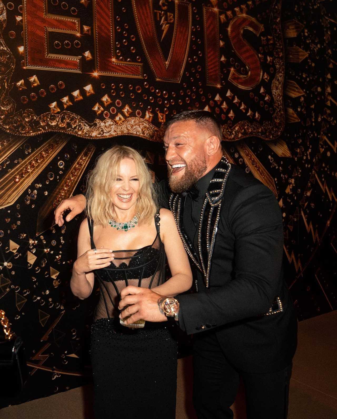 Conor McGregor asked Kylie Minogue to take a picture of him and UFC star, UFC legend, after they partied at the Cannes Film Festival