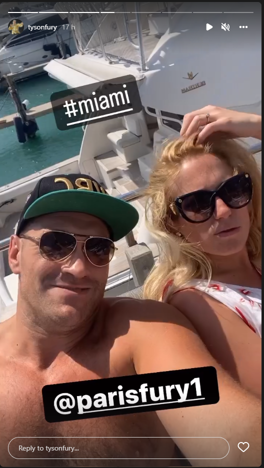 Tyson Fury FaceTimes ‘uncle’ Mike Tyson as heavyweight champ enjoys Miami holiday with wife Paris and kids
