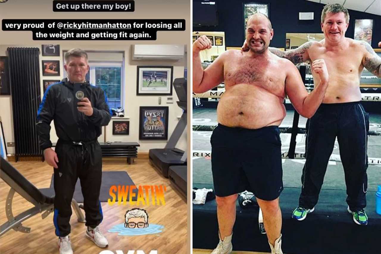Very emotional day - Ricky Hatton and son Campbell spar as proud father prepares for Barrera's ring return