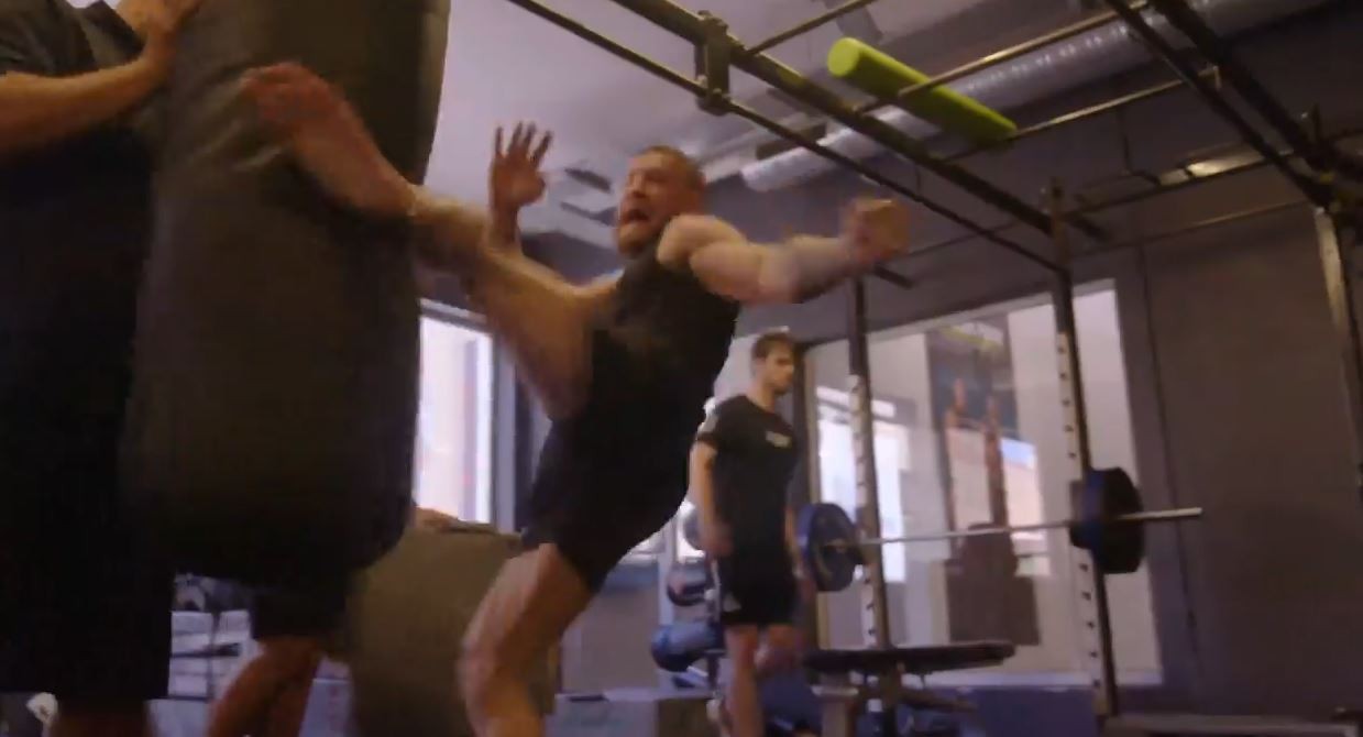 UFC star Conor McGregor's video shows that he is nearing his return from a horrific broken leg injury.