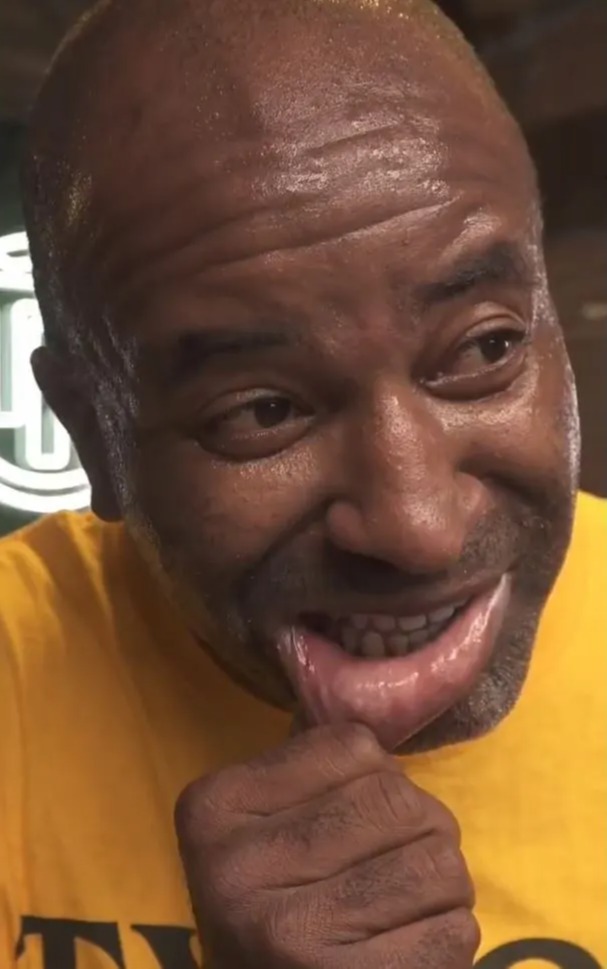 Mike Tyson hits trainer with a huge punch to the lip as the 55-year-old boxing legend prepares for a possible comeback