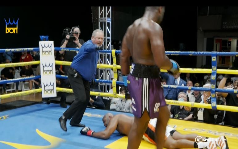 Watch Daniel Dubois KO Trevor Bryan in Miami with a violent left-hook as he targets fight with Dillian Whyte