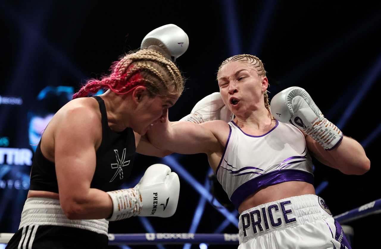 Olympic champion Lauren Price shines in her debut, as she cruises to victory over Valgerdur Gudstensdottir (Wembley Arena)