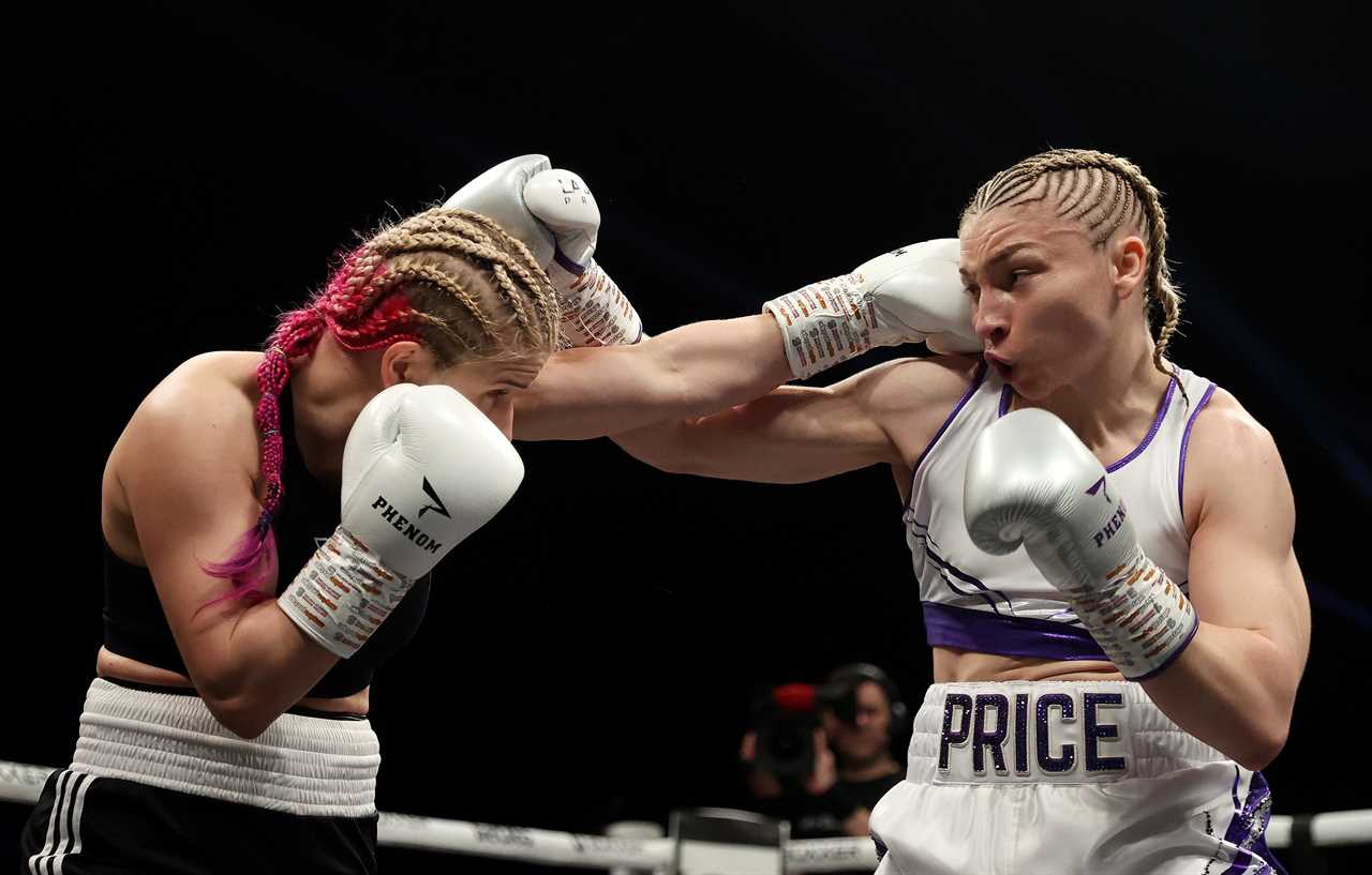 Olympic champion Lauren Price shines in her debut, as she cruises to victory over Valgerdur Gudstensdottir (Wembley Arena)