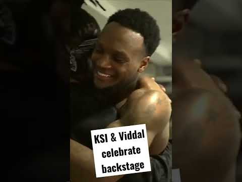 Backstage celebrations by Viddal Riley and KSI