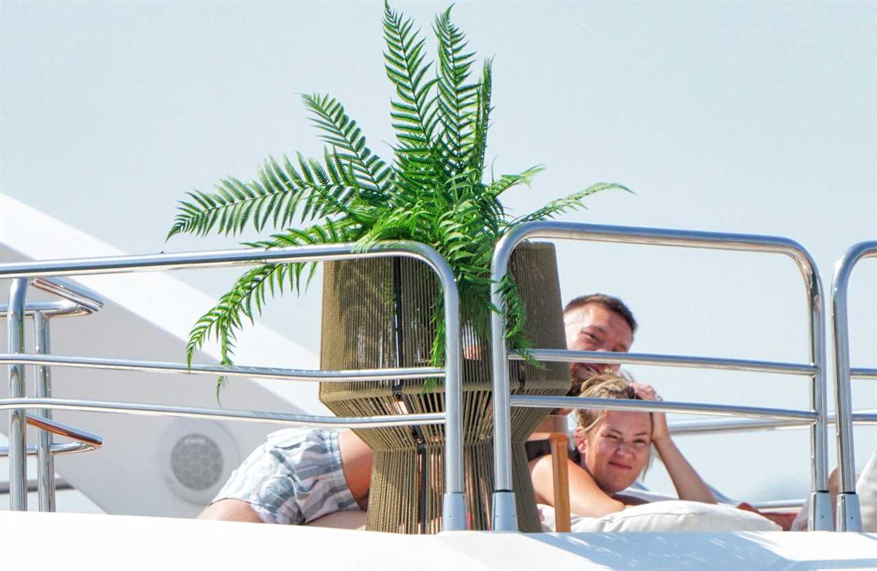 Conor McGregor and Dee Devlin get frisky on superyacht, as the couple make fun of each other with onlookers