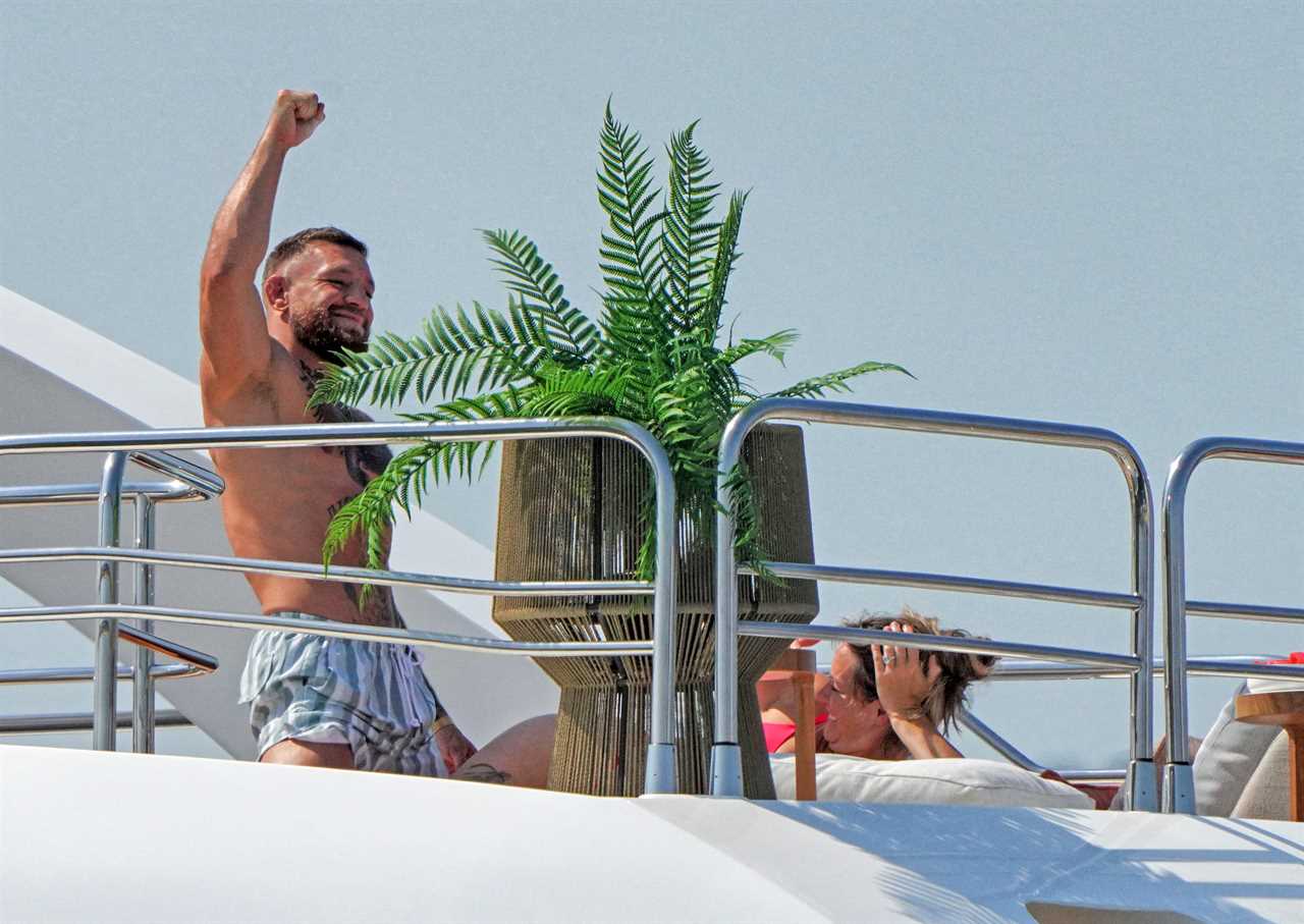 Conor McGregor and Dee Devlin get frisky on superyacht, as the couple make fun of each other with onlookers