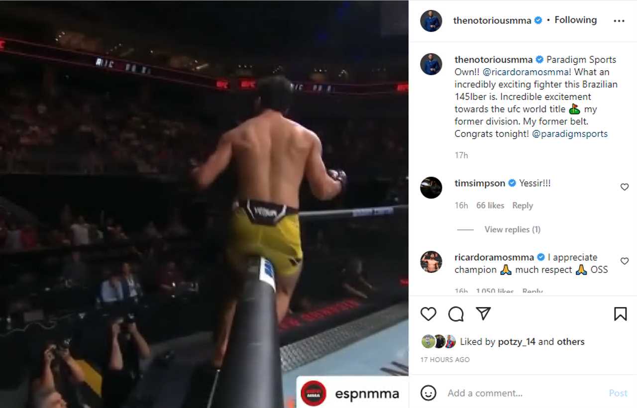 Conor McGregor, UFC legend, backs Brazilian MMA star in his quest to win his old belt after a devastating KO win