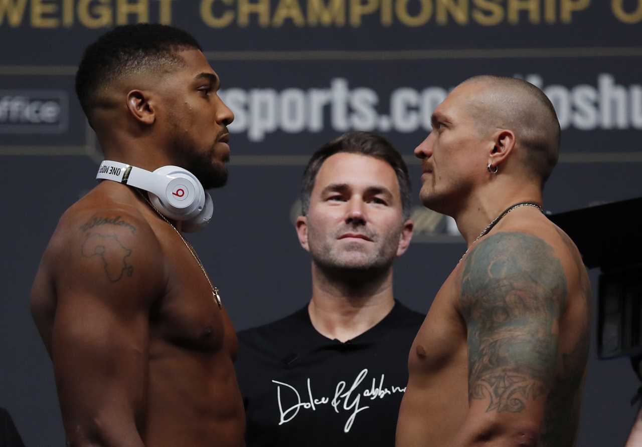 Eddie Hearn reveals to Anthony Joshua how he can beat Oleksandr Uzyk in a rematch