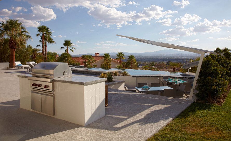 Al-fresco dining was easy with an outdoor bbq space