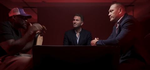 Derek Chisora asked Kubrat Pulev a bizarre X-rated question during a face-off: I've got some hard on for you