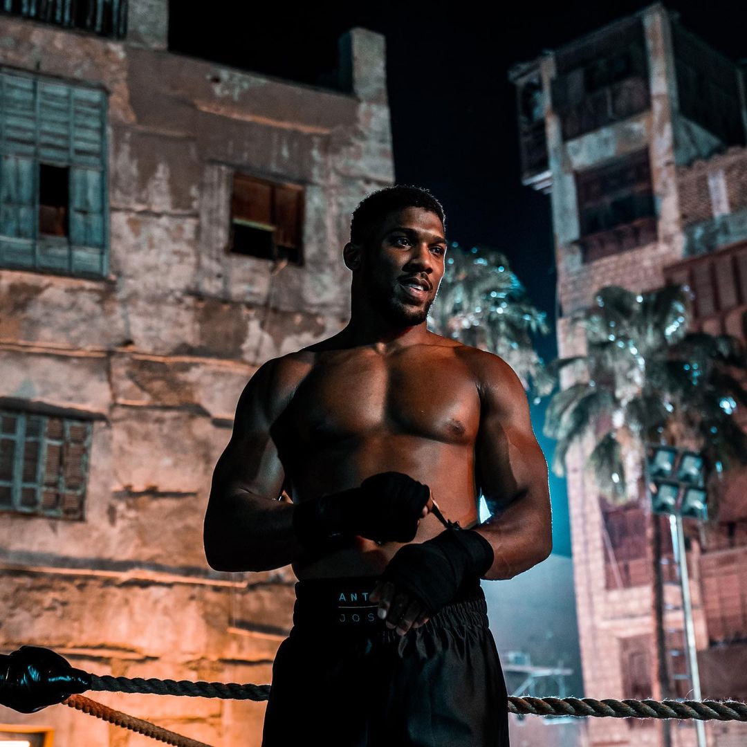 Anthony Joshua's physique is still impressive with just two months to go before he fights. Brit displays his skills in Saudi Arabia
