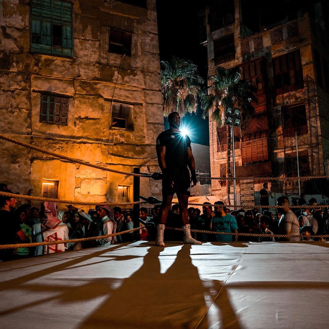 Anthony Joshua's physique is still impressive with just two months to go before he fights. Brit displays his skills in Saudi Arabia