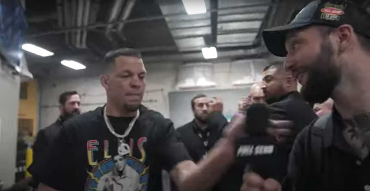 Watch the shocking moment Nate Diaz SLAPS reporter backstage during UFC 276 after he asked if he was supporting Sean O'Malley