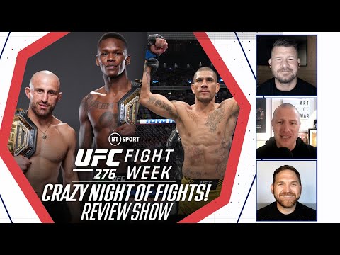 Fight Week: UFC 276 Review Adesanya shines, Volkanovski shines, Alex Pereira makes an impact!