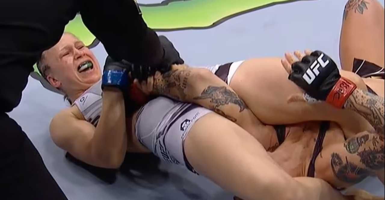 Just 42 seconds into UFC 276 in Las Vegas, a horrifying moment UFC fighter's elbow is bent backwards.